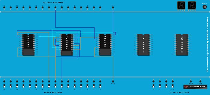 8-1 mux using 3 ICs (7404,7432 and 74153)