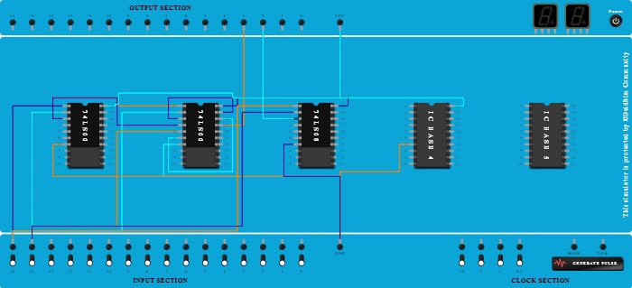 Half adder using nand