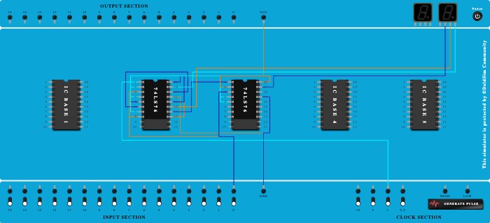 3 BIT ASYNCHRONOUS DOWN COUNTER