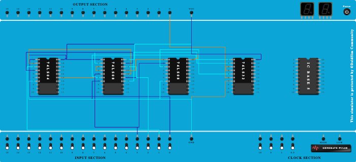 2 BIT COMPARATOR USING BASIC GATES - LESS THAN