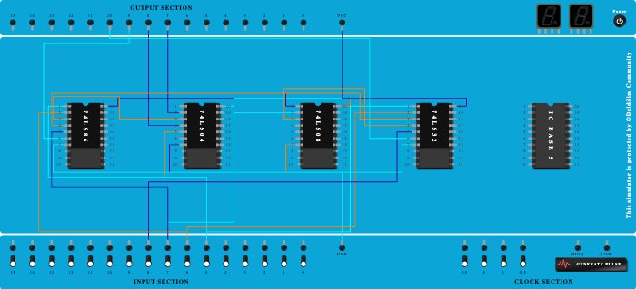 3 bit bcd to excess 3 code converter