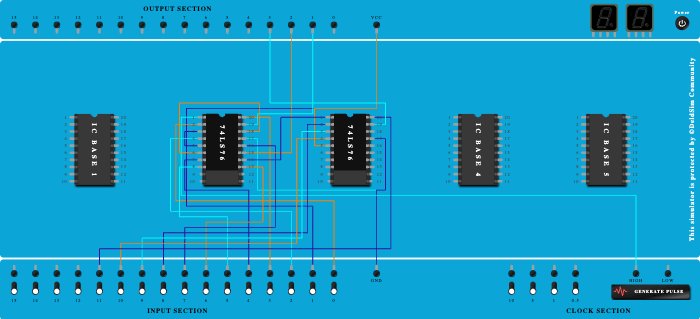 Ass5 3bit asynchronous up and down counter