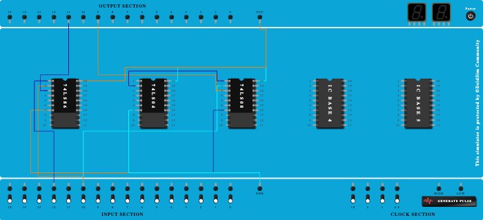 HALF SUBTRACTOR USING BASIC GATES