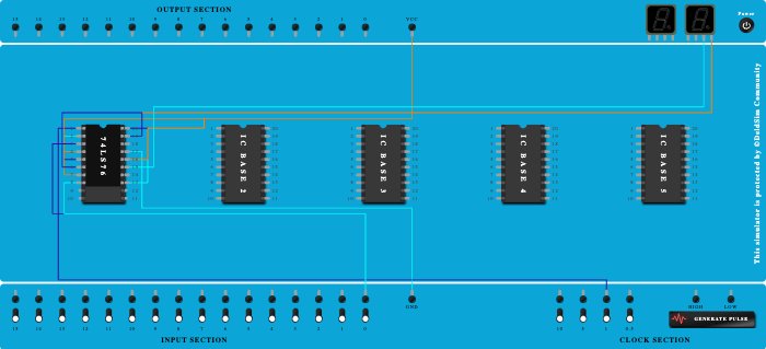 2-Bit Ripple/Asynchronous Up Counter