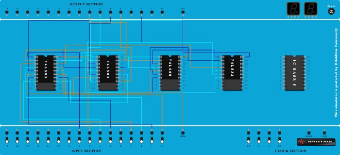 1 digit bcd adder