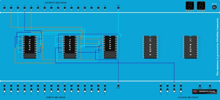 4 bit synchronus counter 7476 up counter - Copy - Copy