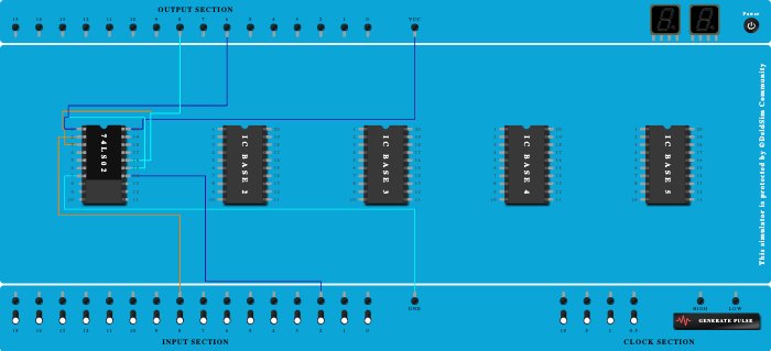 SR latch using nor gates