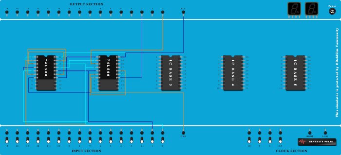 half adder using NAND gate