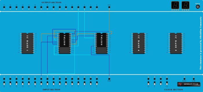 Half Subtractor using Universal Gates 