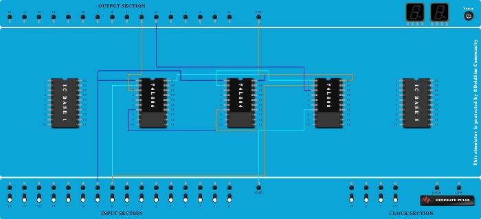 Half Subtractor(Using Basic gates)
