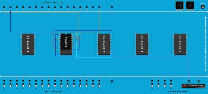 2 bit asynchronous up,down counter