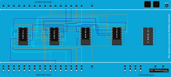 74LS83 1 digit BCD adder