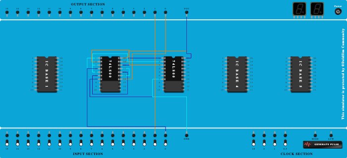 Halfadder using nand