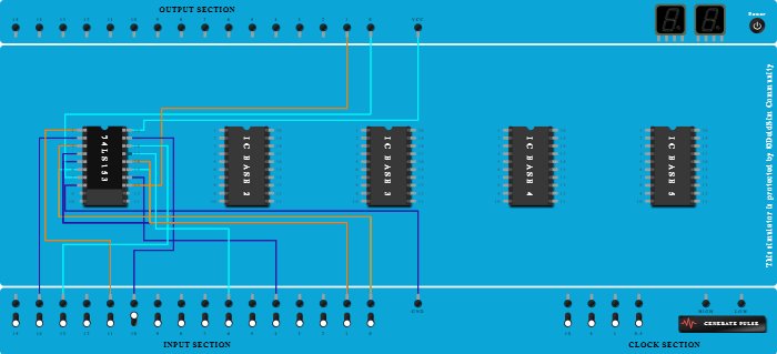 full subtractor using dual 4:1 ic74153