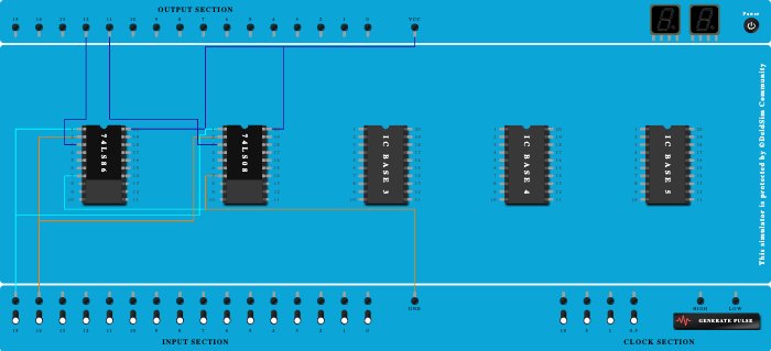 HALF ADDER FIRST EXPERIMENT 