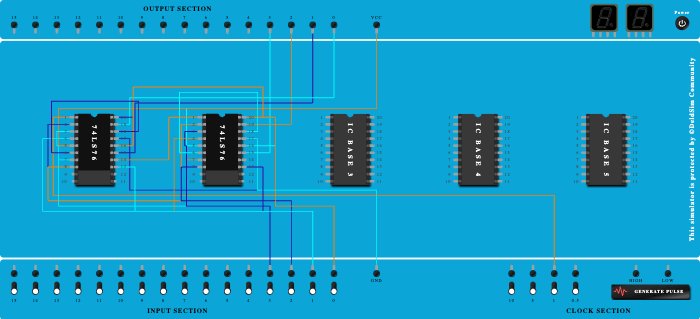 ASYNCHRONOUS MOD 16 DOWN COUNTER