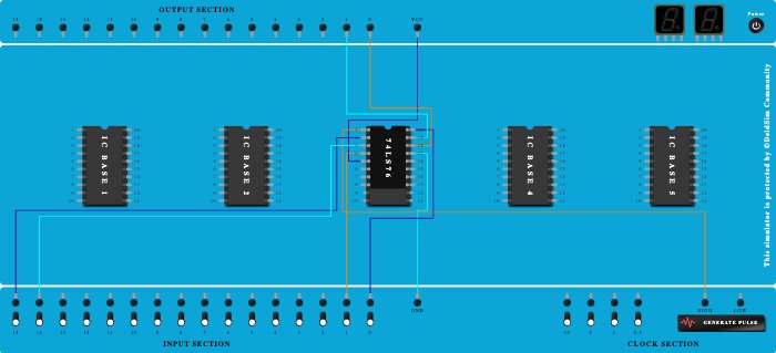 mod 8 - 3 bit Asynchronous UP/DOWN counter (1 FF)