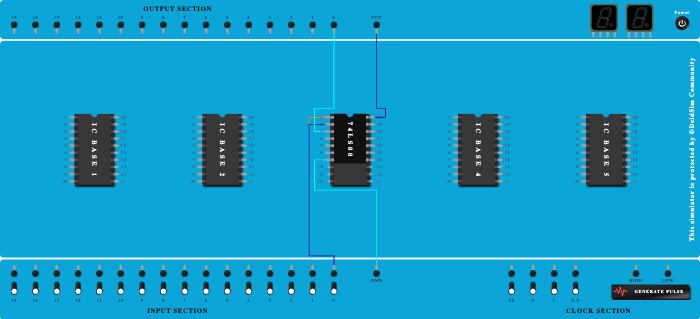 NOT GATE USING NAND GATE