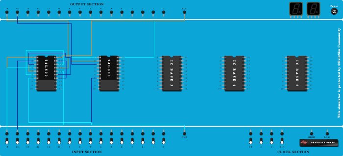 halfadder using nand