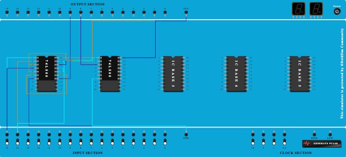 half adder circuit using NAND gates only.