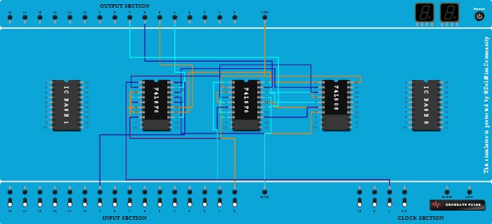 4 bit synchronous DOWN counter with mode control