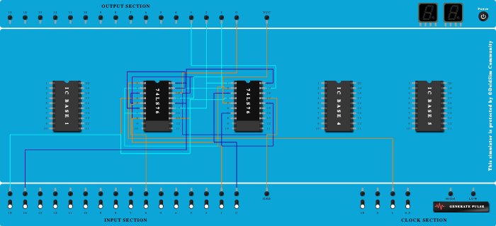 J K Flip flop counter - Copy - Copy