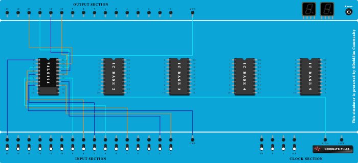 Shift register using 74194 - Copy