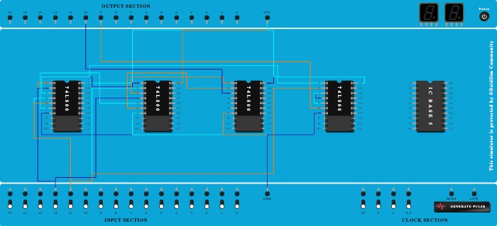 Half Substractor Using NAND gate