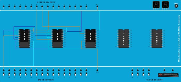 half adder using Nand gate