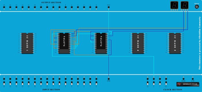 3-Bit Asynchronous Down Counter