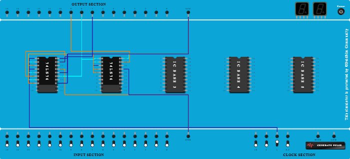 3-bit ripple up counter