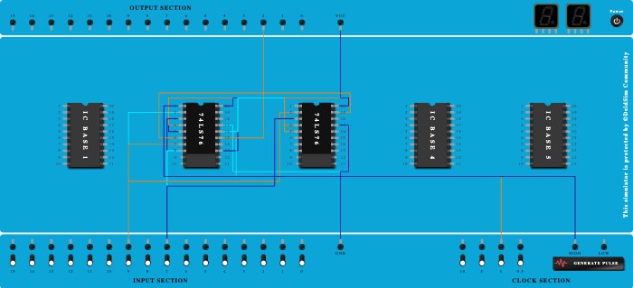 3 bit asynchronous up circuit