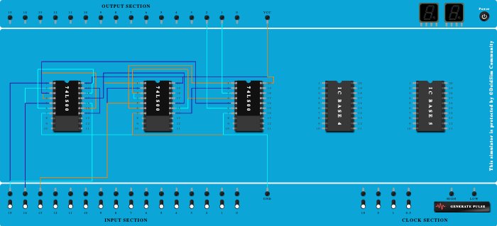 Full adder using NAND Gate 