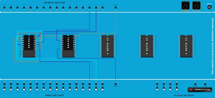 half adder using nand