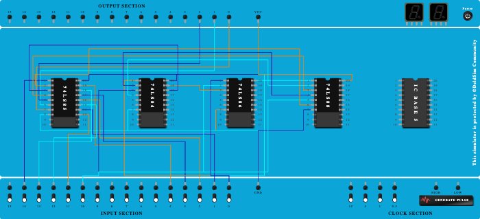 Comparator using logic gates 