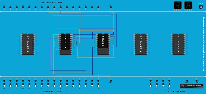Full adder using 74238 IC
