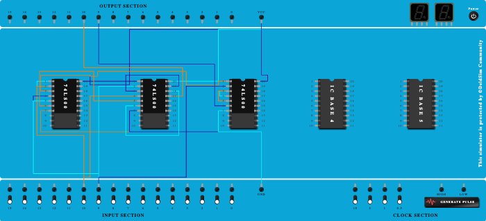 Half subtractor using NAND
