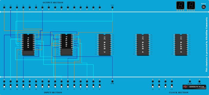 4BIT BINARY ADDER/SUBRACTOR