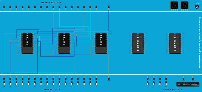 Half Adder and Subtractor using universal gates