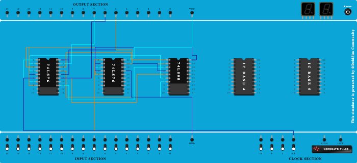 synchronous 6 counter using jk