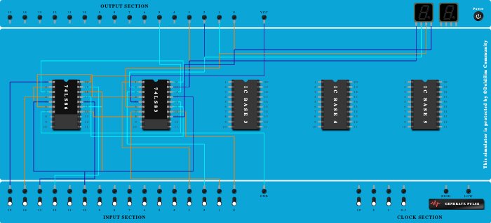 4 bit parallel adder subtractor correct