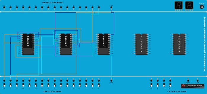 Full substractor using nand