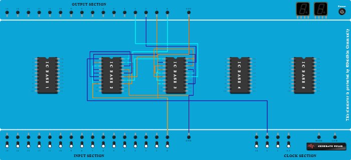 4 Bit Asynchronous DOWN Counter 74LS76 by Riyah More | DeldSim - Online ...