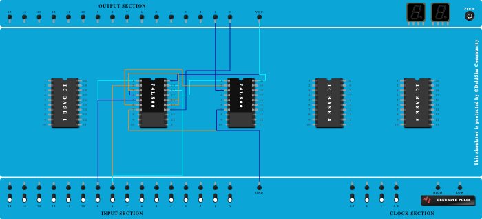 half adder using NAND