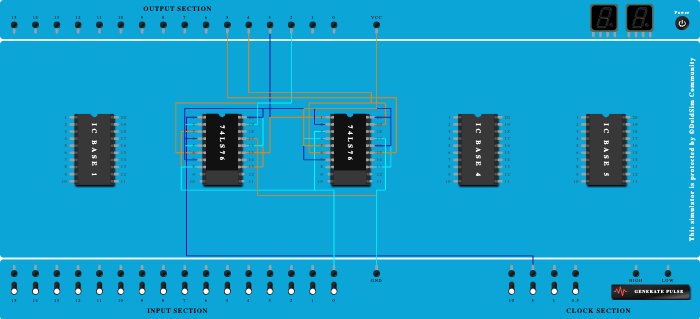 4 bit ripple counter