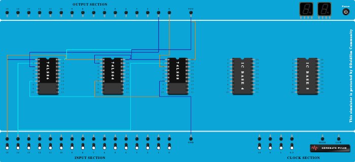 Half subtractor using basic gates