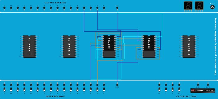 half gates using nand gate
