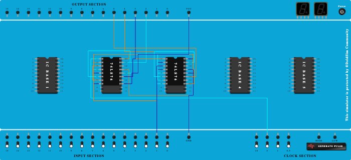 4 bit Asynchronous UP counter