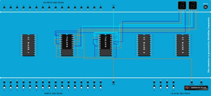 Mod 100 IC7490 decade counter