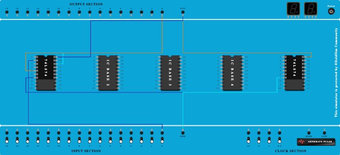 Shift Register using IC-7474 